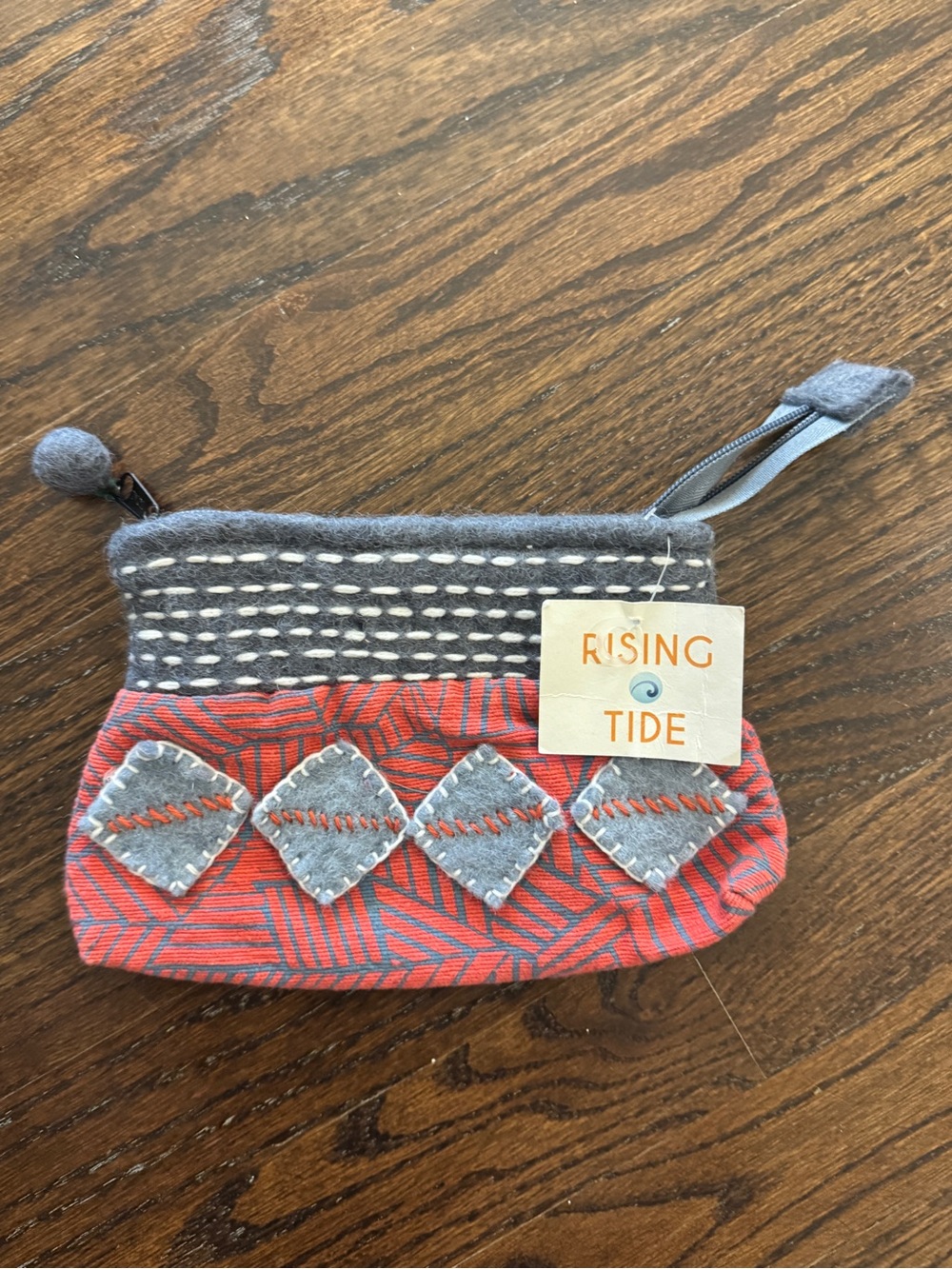 Rising Tide Slate Small Fabric Wrist Pouch